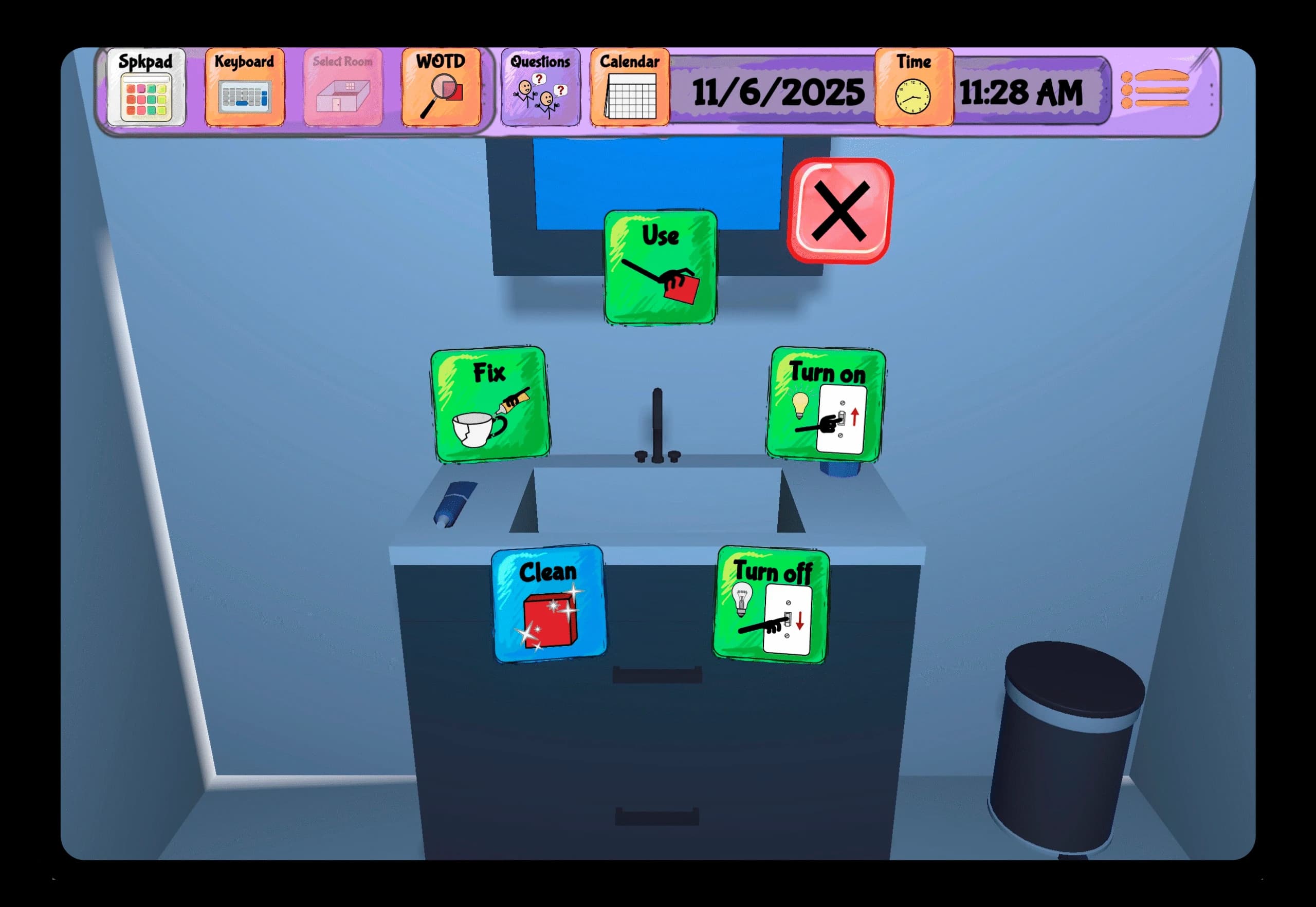 Child using Spkeasy app