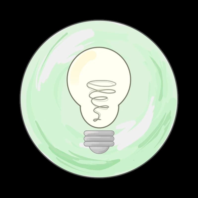 Lightbulb showing creativity