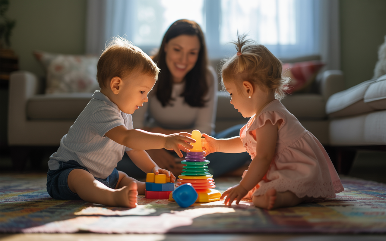 children playing with AAC toys